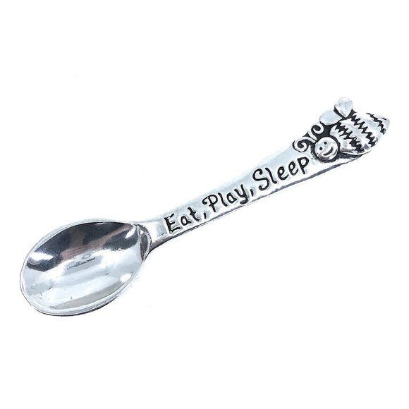 Handmade Pewter Bumble Bee Baby Spoon Gift Shower First Birthday Gift - Picture 1 of 2